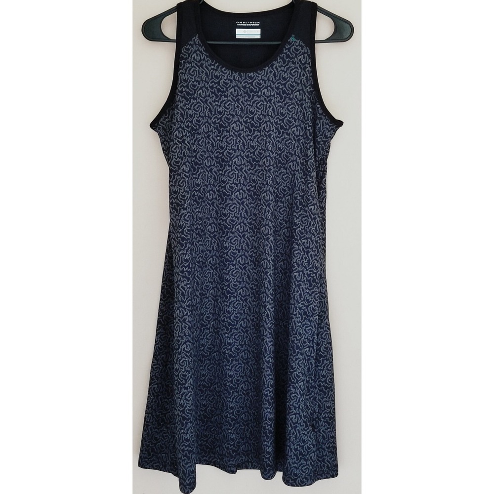COLUMBIA Omni Wick Pull-On Poly/Elastino Tank Top Maxi Dress Sz M